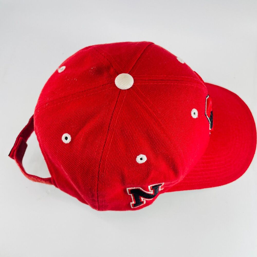 NEBRASKA CORNHUSKERS Red Colosseum Adjustable Strapback Hat Cap 'N' Logo NCAA - Picture 6 of 10